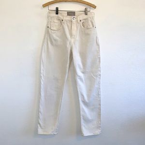 EVERLANE HIGH RISE STRAIGHT ANKLE WHITE JEANS